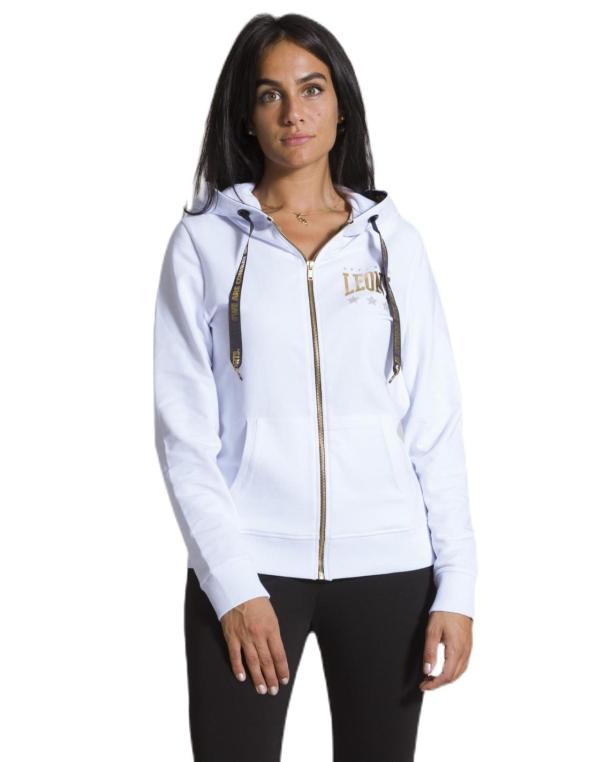 Woman hoody full zip Gold
