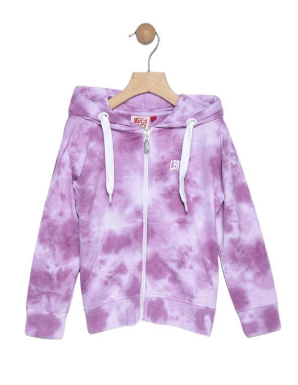 Girl hoody full zip Tie-dye