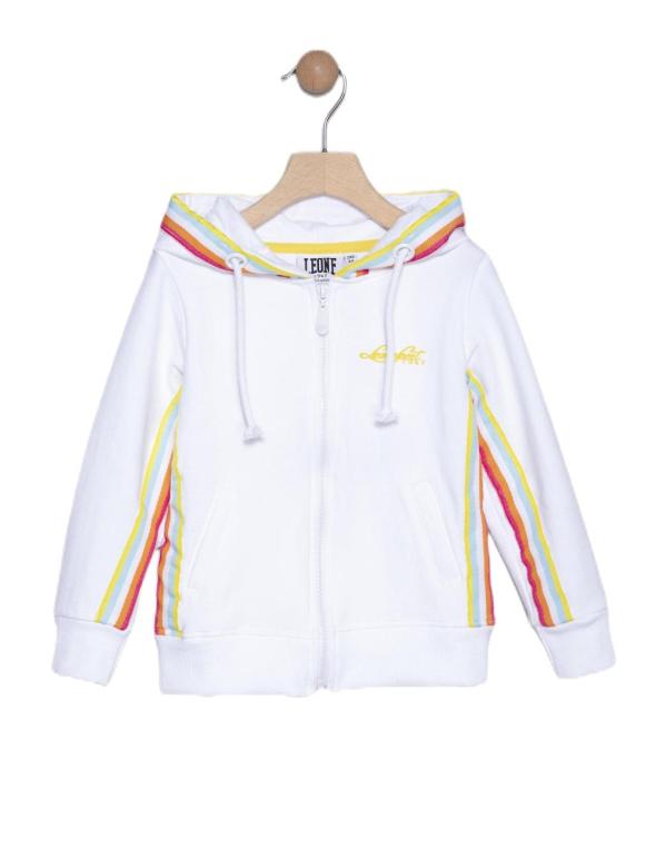 Girl hoody full zip Rainbow
